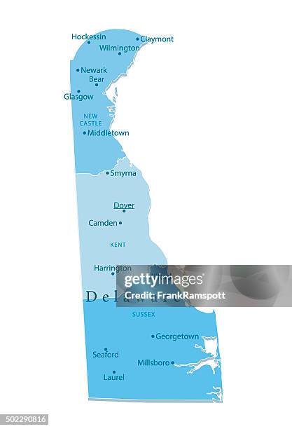 delaware vector map isolated - delaware us state 幅插畫檔、美工圖案、卡通及圖標