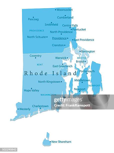 rhode island vector map isolated - block island stock illustrations