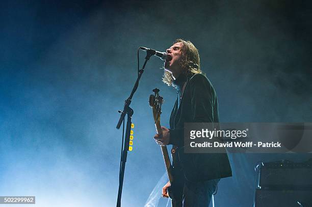 Alexander Chilli Jesson from Palma Violets opens for Florence and the Machine at Zenith de Paris on December 22, 2015 in Paris, France.