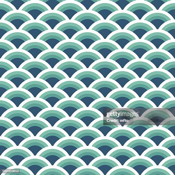 ilustraciones, imágenes clip art, dibujos animados e iconos de stock de patrón perfecto. - fish scale pattern