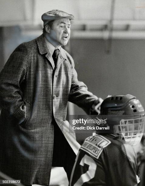 Couple of former NHLers had a reunion last night; but the scene was far from the Gardens. In suburban Westwood arena in Etobicoke; Red Kelly; left;...