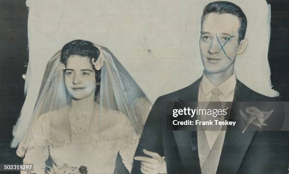 Second of famed quints to marry; Cecile Dionne is shown after she became the bride of Philippe Langl Second of famed quints to marry; Cecile Dionne is shown after she became the bride of Philippe Langl