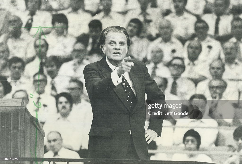 Supersavers: Billy Grahm (left) and Oral Roberts are two of America's major evangelists who command