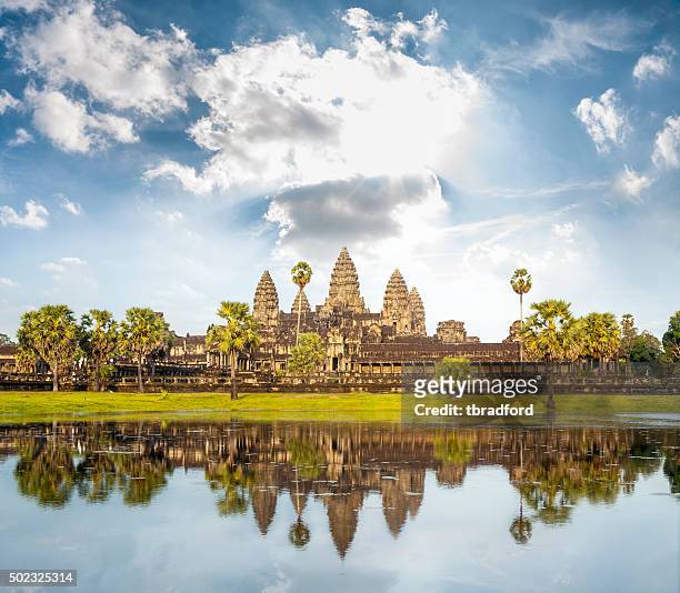 the temple of angkor wat in cambodia - angkor stock pictures, royalty-free photos & images