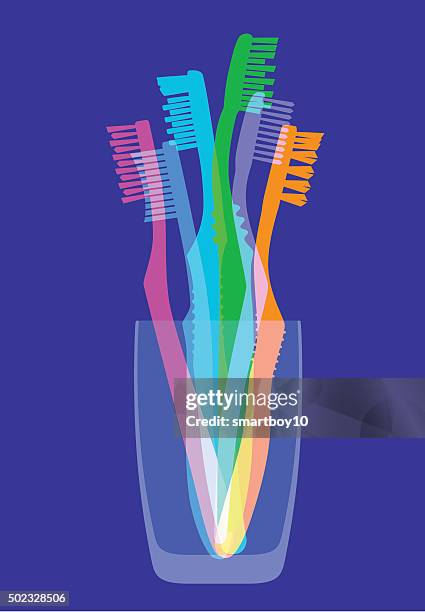 toothbrushes - plaque teeth stock illustrations