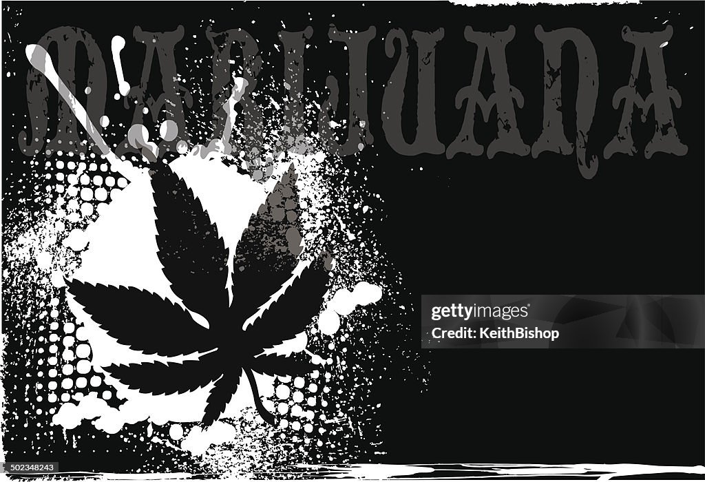Fondo Grunge de marihuana