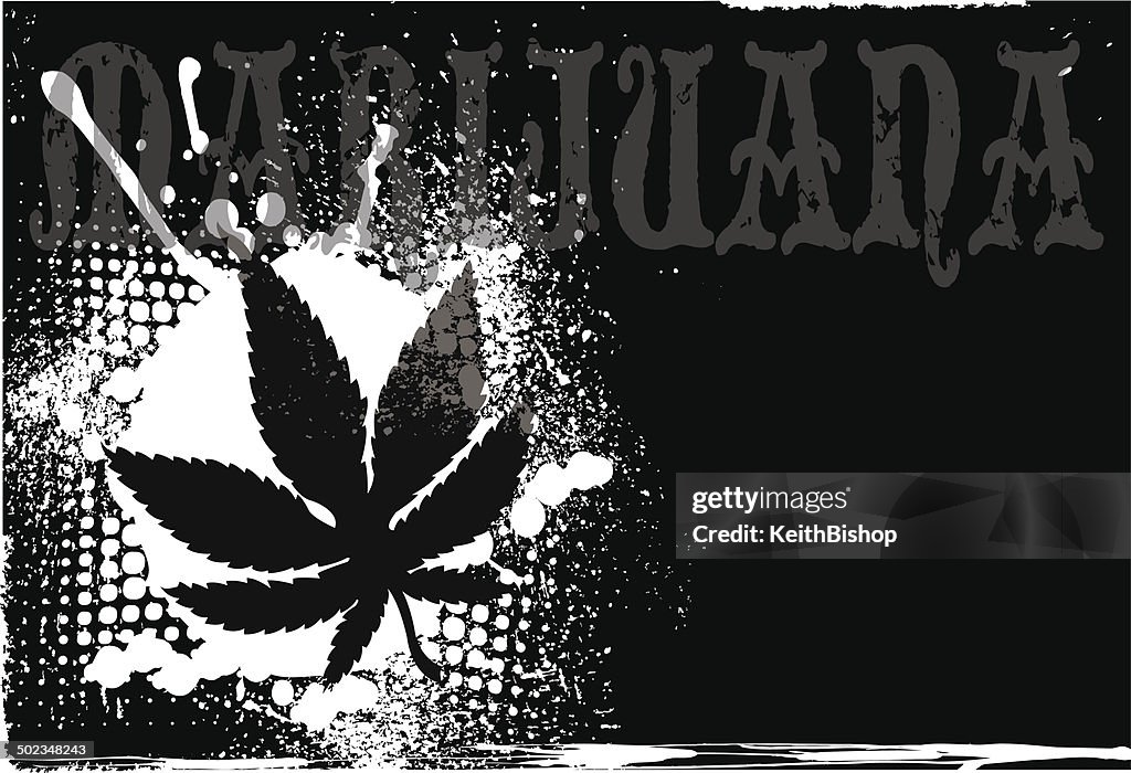 Marijuana Grunge Background