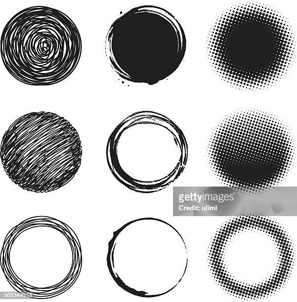circle design elements - grooved stock illustrations