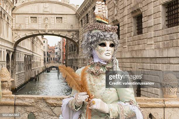 venice carnival at brodge of sighs - bridge of sigh stock pictures, royalty-free photos & images