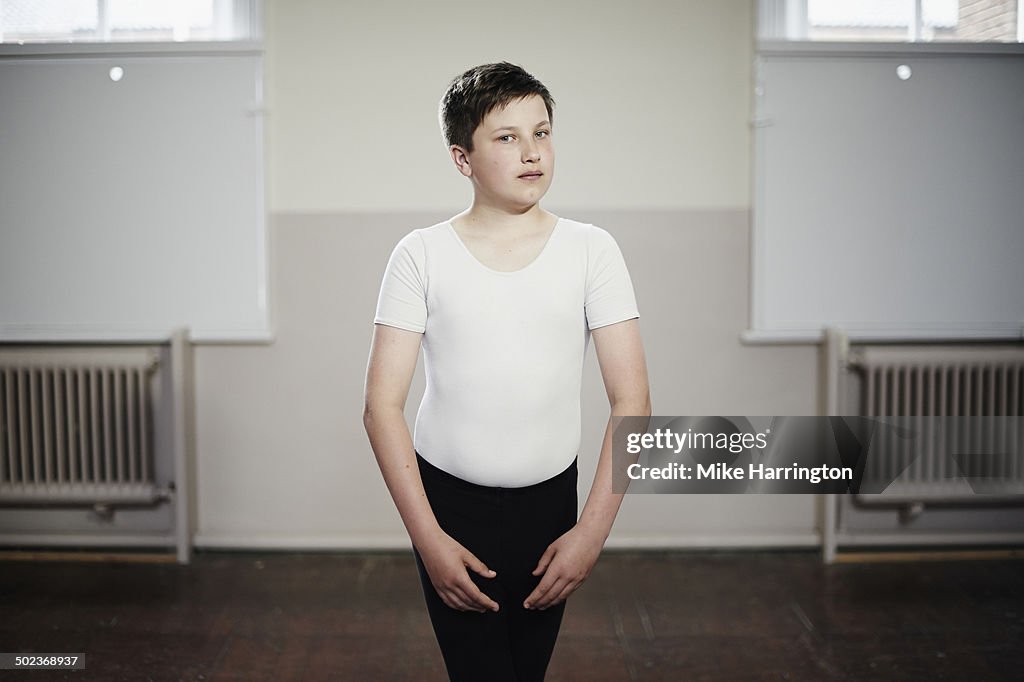Portrait of young male ballet dancer