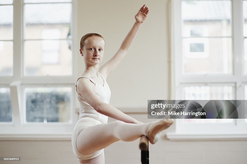 Young female ballet dancer