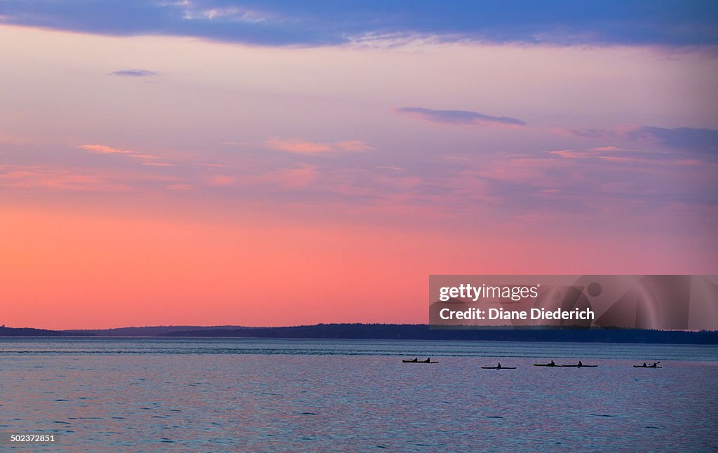 Sea Kayakers on Frenchman Bay, Maine