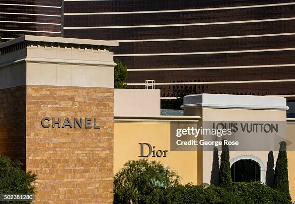 The Louis Vuitton, Chanel and Dior stores at the Wynn Hotel