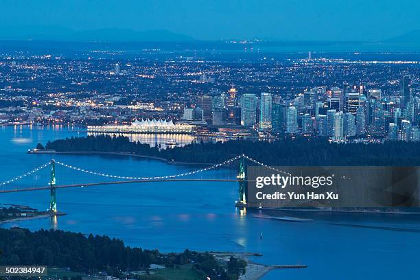 vancouver city skyline - cypress bowl stock pictures, royalty-free photos & images