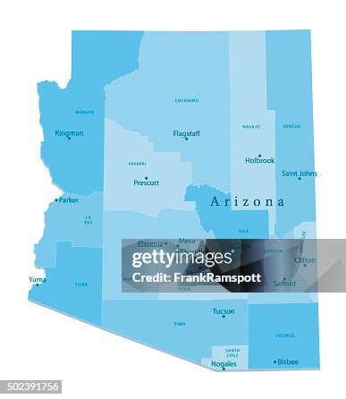 Arizona Mapbasic Arizona Vector Map Isolated High-Res Vector Graphic - Getty Images