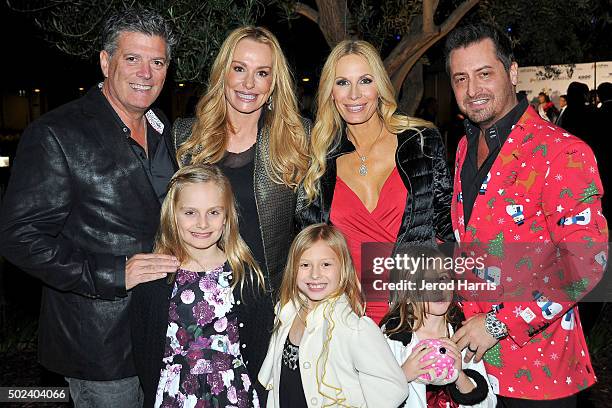 John Bluher, Taylor Armstrong, Peggy Tanous, Micah Tanous and their kids attend the OC Christmas Extravaganza Concert and Ball at Christ Cathedral on...