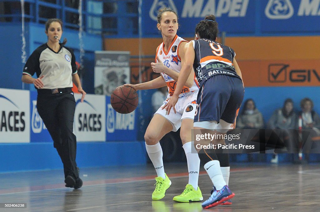 Naples's point guard Chiara Pastore in action during the...