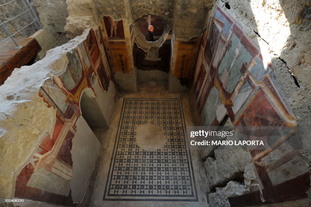 TOPSHOT-ITALY-POMPEII-DOMUS-ARCHAEOLOGY