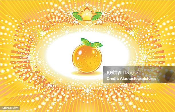 ilustraciones, imágenes clip art, dibujos animados e iconos de stock de decorativo fondo naranja. - sonnig
