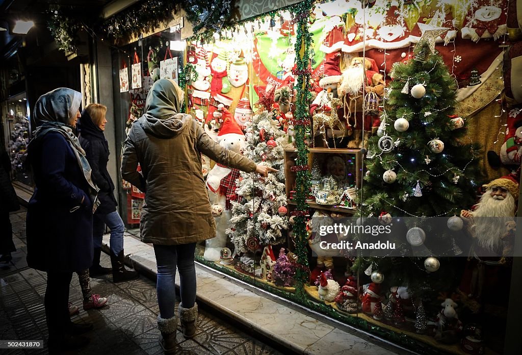 Christmas preparations in Tehran
