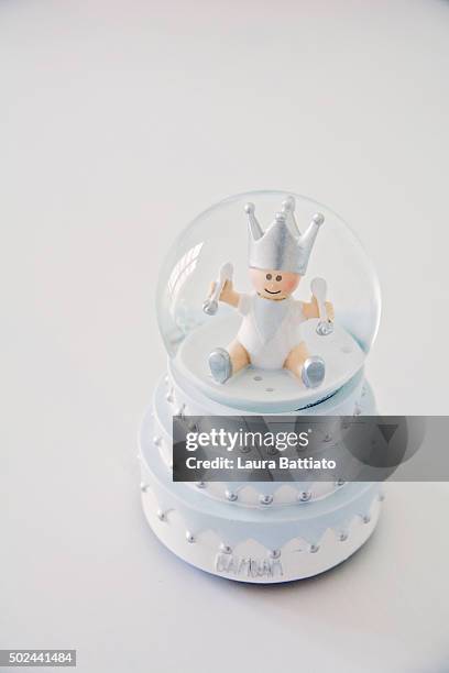 snowball glass toy for a baby boy room - snowball glass stock pictures, royalty-free photos & images