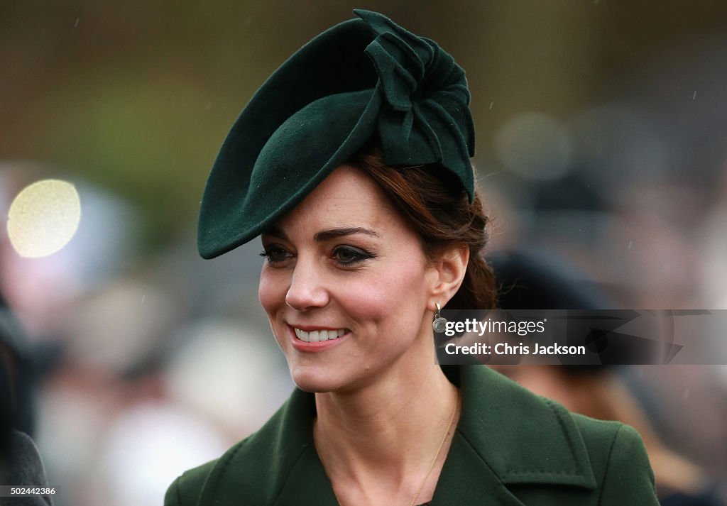 The Royal Family Attend Church On Christmas Day
