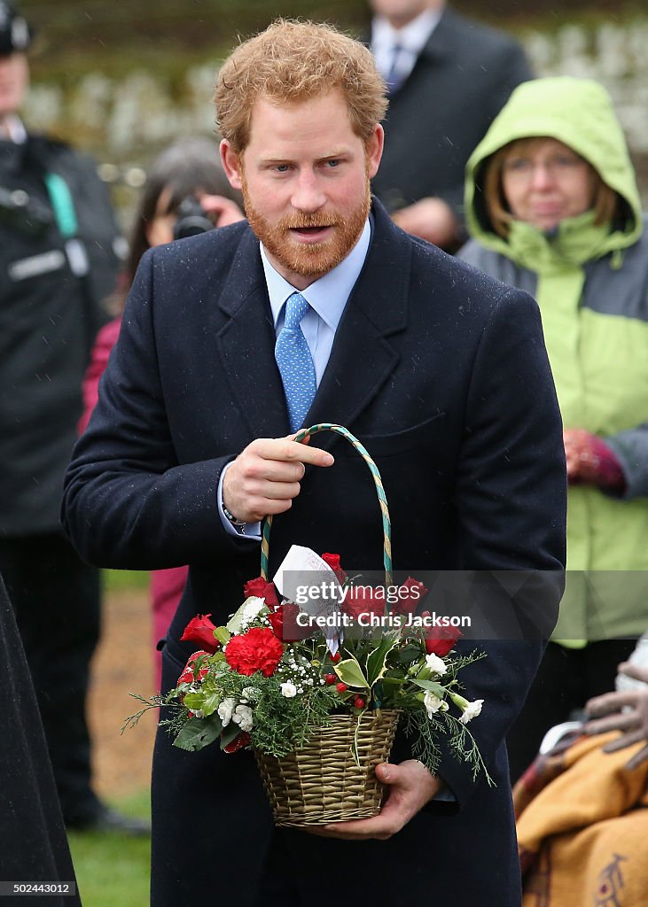 The Royal Family Attend Church On Christmas Day