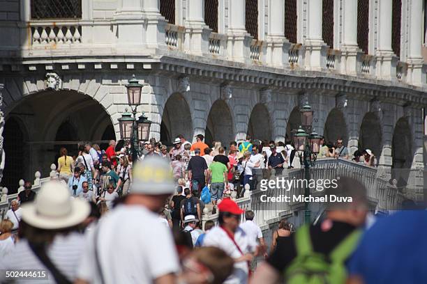 venice street near st. marks square - tour stock pictures, royalty-free photos & images