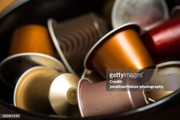 nespresso capsules - coffee capsule stock pictures, royalty-free photos & images