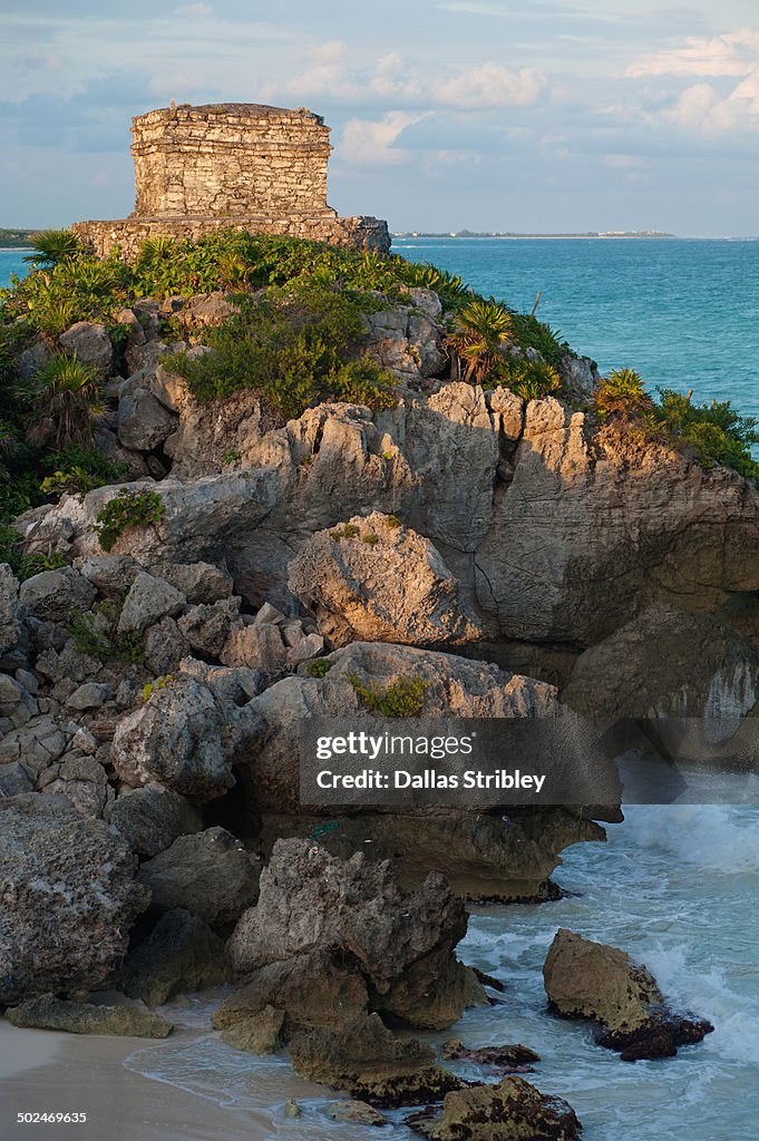 Mayan ruins on the beach in Tulum, Mexico