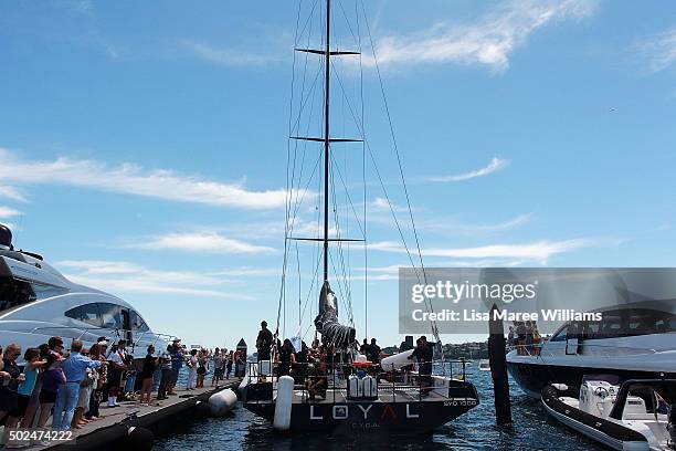 Perpetual LOYAL departs Rose Bay Marina on December 26, 2015 in Sydney, Australia.