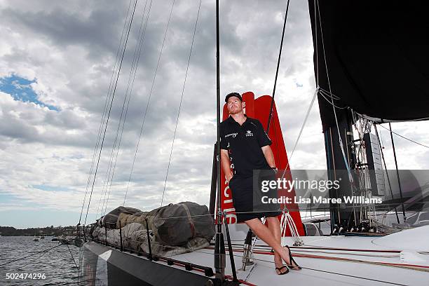 Tom Slingsby poses during Perpetual LOYAL's Boxing Day Bon Voyage at Rose Bay Marina on December 26, 2015 in Sydney, Australia.