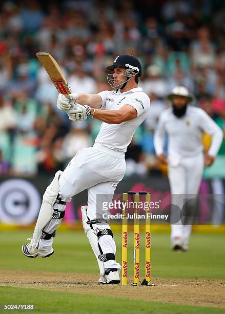 Nick Compton of England bats during day one of the 1st Test between South Africa and England at Sahara Stadium Kingsmead on December 26, 2015 in...