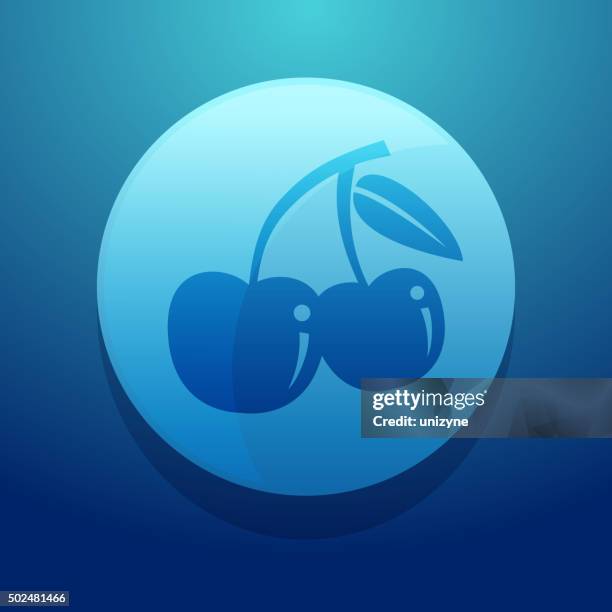 cherry icon - succulent macro stock illustrations