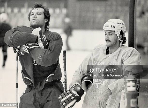 Quiet Mood: Dave Semenko has his quiet times; but they come during practice sessions and no in games.