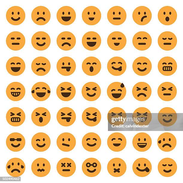 ilustraciones, imágenes clip art, dibujos animados e iconos de stock de conjunto de iconos de color emoji 1 - parpadear