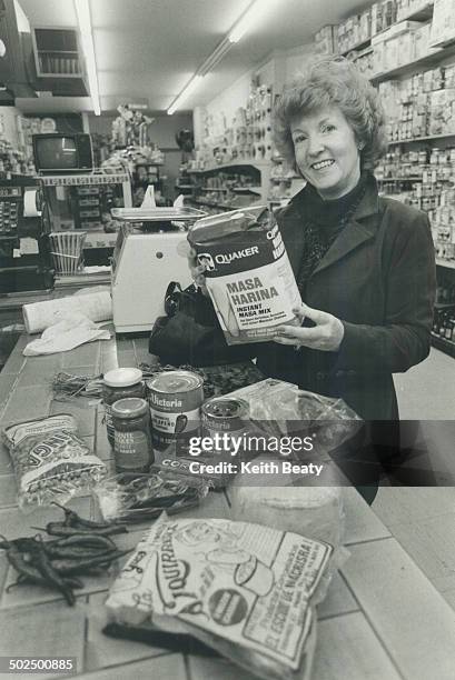 This is it; amigos: Star home economist Mary McGrath holds a bag of masa harina - an essential ingredient for making Mexico's staple food of...