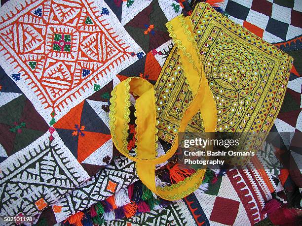 pakistani handicrafts - linha artigo de costura imagens e fotografias de stock
