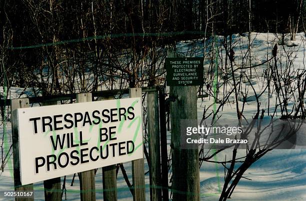 Keep out: Frank Moores has a well-protected cotage on Indian Lake; south of Ottawa.