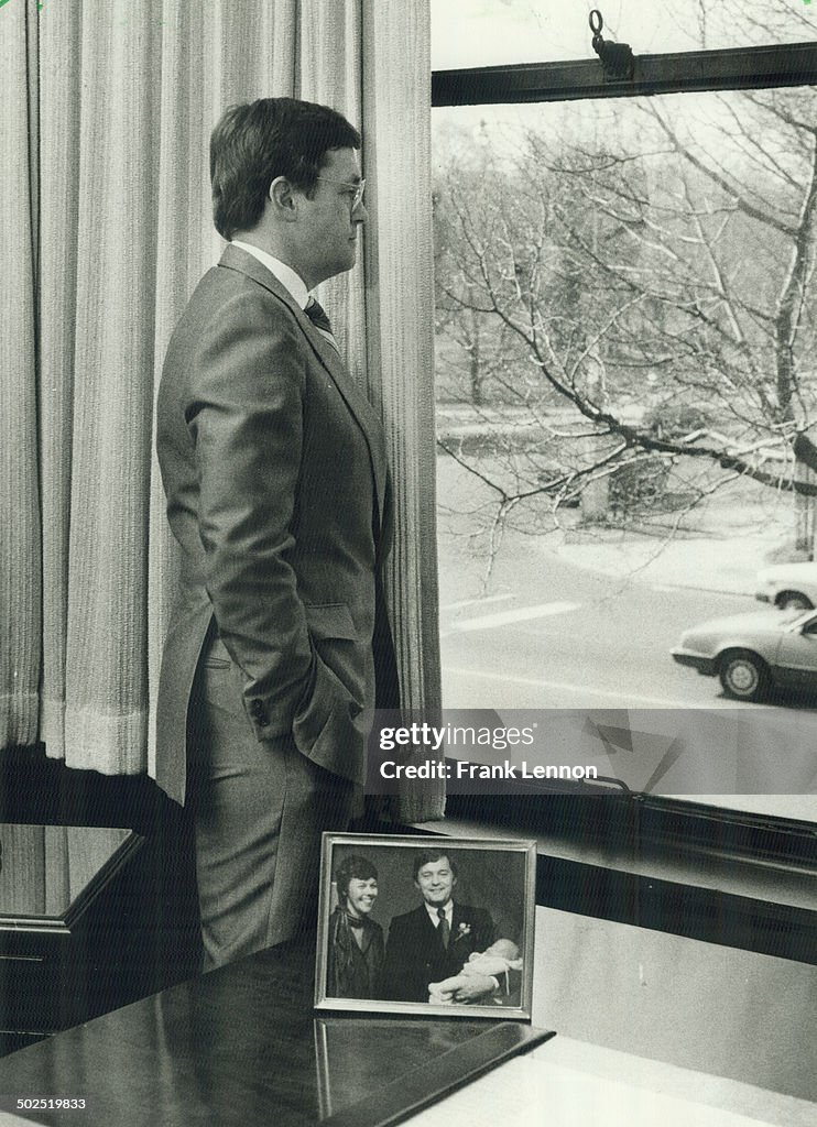 Sorry state: Dennis Timbrell; gazing out his Queen's Park office the day he announced he would retir