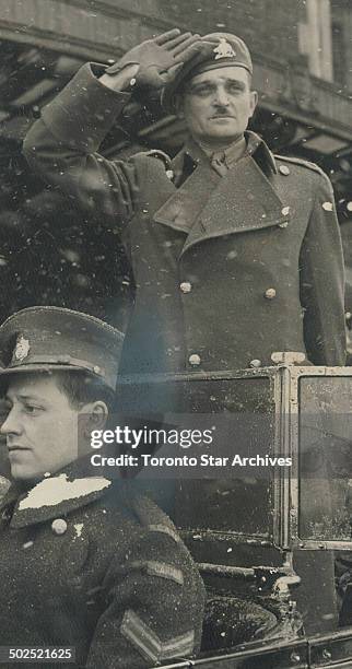 Quebec city; home of the famed Royal 22nd Regiment; the Van Doos; roared its welcome to its favorite son when he arrived there from Montreal for a...