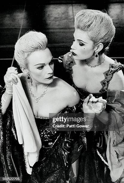 Period Piece: Martha Burns; left; as Andromache and Claire de Auer as Cephisa in the Atelier production of Andromache.