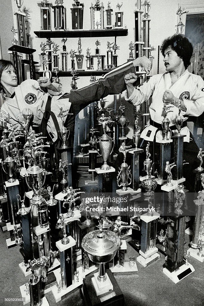 Meet the champs: Debbie Danard and fiance William Pickells have collected 200 trophies to prove thei