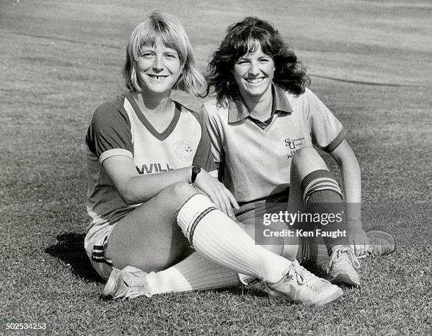 Barbara McKay; Left; and Sheila Hart played intramural soccer on the University College men's soccer team in 1977 as there was no women's team; but...