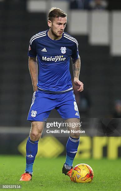 Joe Ralls of Cardiff City in action during the Sky Bet Championship match between Milton Keynes Dons and Cardiff City at stadium:mk on December 26,...