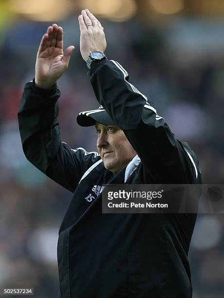 Cardiff City manager Russell Slade looks on during the Sky Bet Championship match between Milton Keynes Dons and Cardiff City at stadium:mk on...