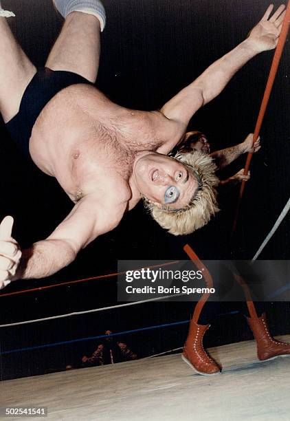 Airborne Adonis. Somehow - believe it or not - Adrian Adonis survived this high-flying flip from George Steele; rear; and won himself a match on last...