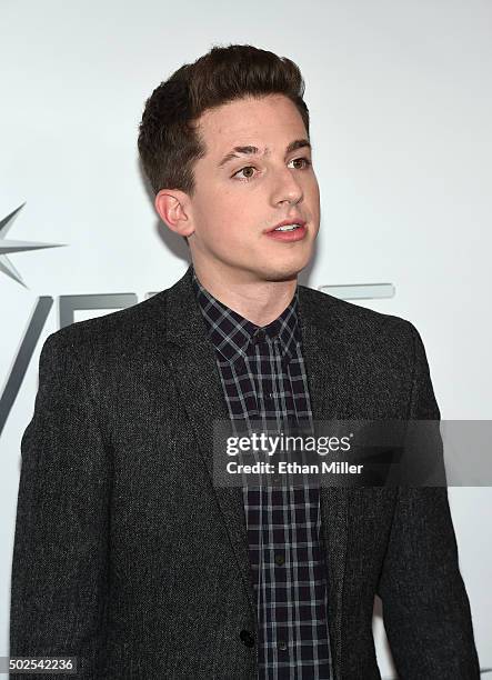 Recording artist Charlie Puth attends the 2015 Miss Universe Pageant at Planet Hollywood Resort & Casino on December 20, 2015 in Las Vegas, Nevada.