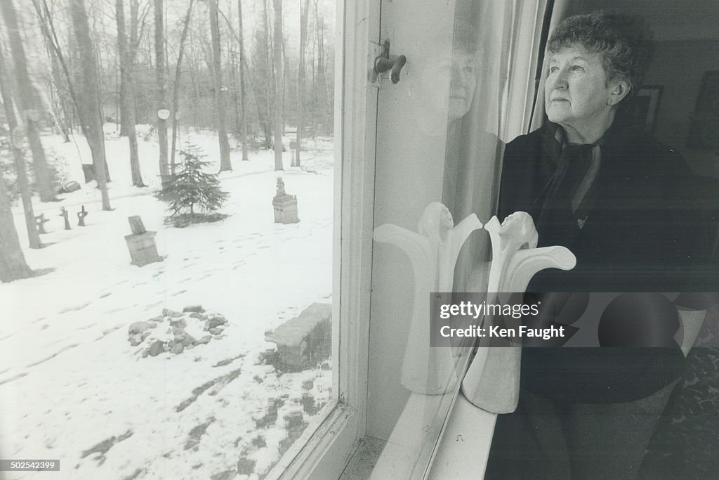 Working home: Sculptor Elizabeth Fraser Williamson has lived and worked in this cottage on the groun
