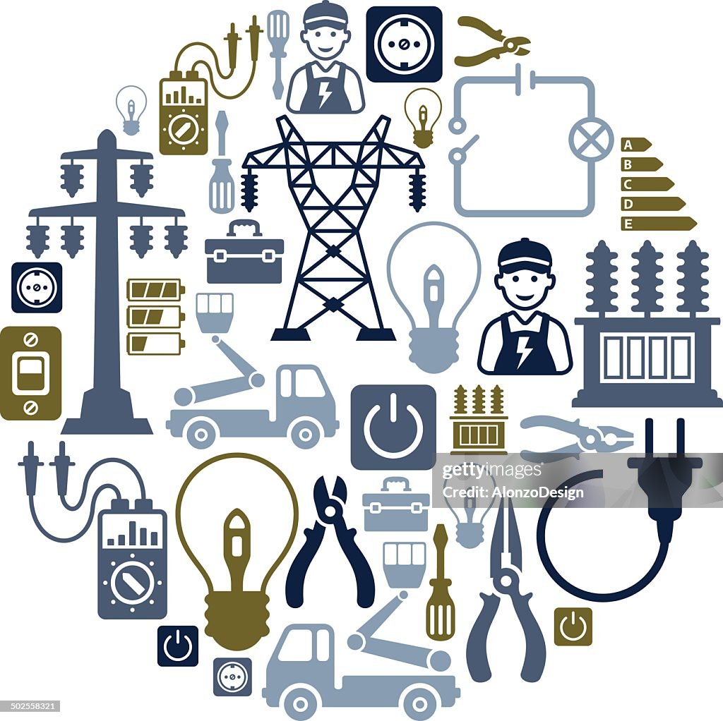 Electricity Collage High-Res Vector Graphic - Getty Images